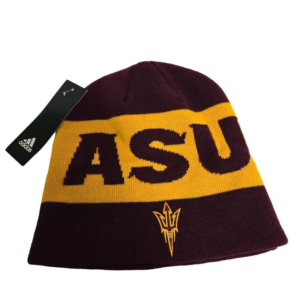 Adidas ASU NWT Beanie Maroon/Gold Knit Beanie